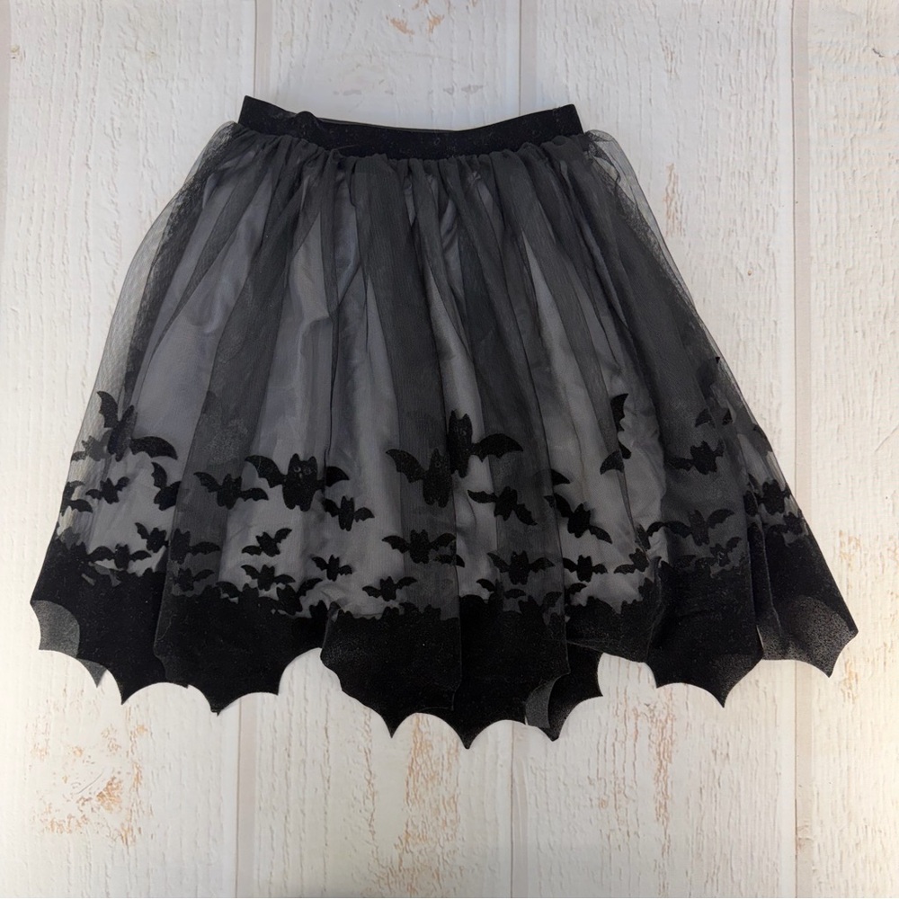 H&M Girls Black Bat Tulle Skirt‎ Halloween US 6X/7 - Picture 11 of 17